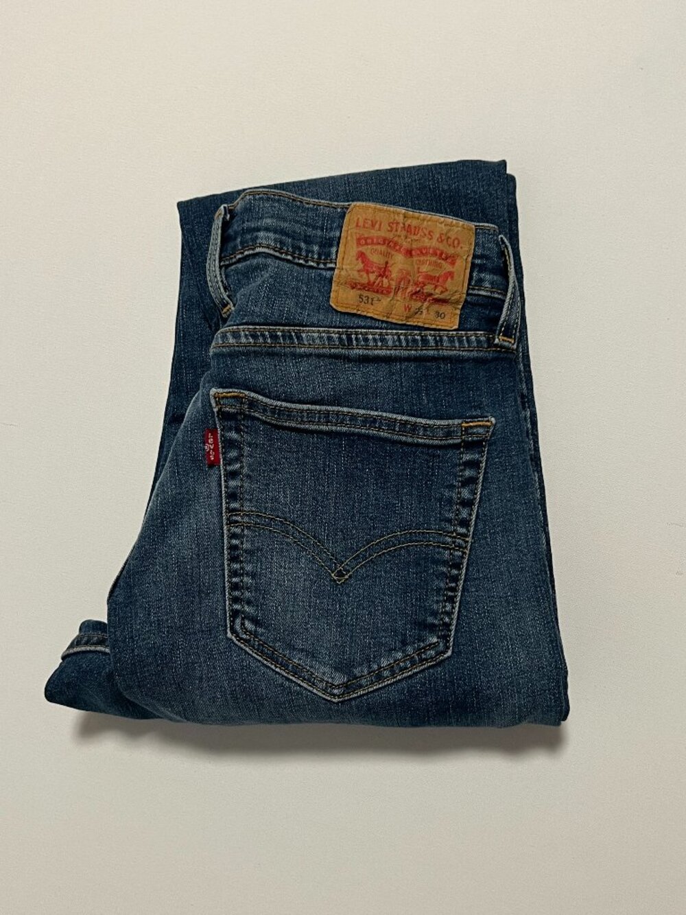 Levi's 531 Jeans Athletic Slim Casual Blue Dark Wash Denim Men's size 29x30